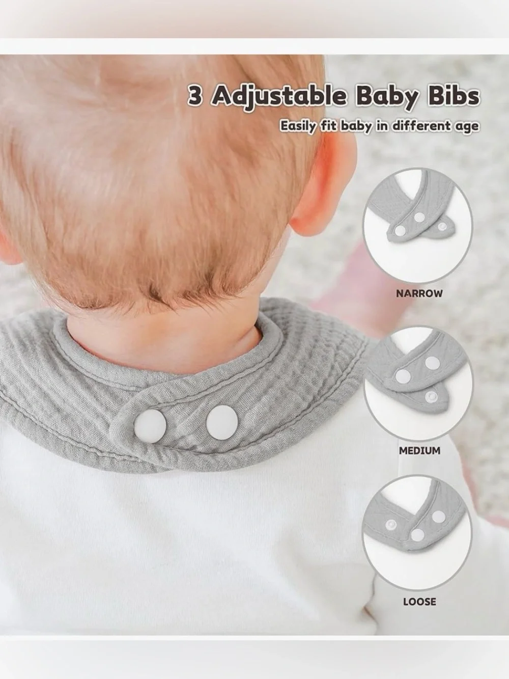 Baby Bundle of 20 Assorted Absorbent Adjustable bibs Various shapes & colors